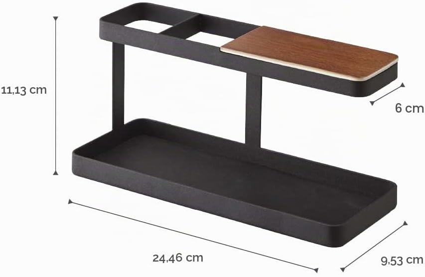 Yamazaki Tower Tisch-Organaizer, Stahl, Schwarz, One Size, Schwarz