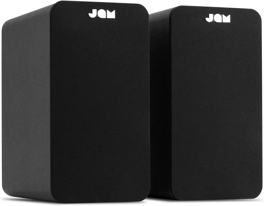 Jam Bluetooth Bookshelf Speakers - Kompaktes, netzbetriebenes Doppellautsprechersystem, Aux-in-Funkt