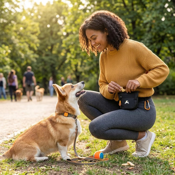 OllyDog Goodie Treat Bag, Hundeleckerlibeutel, Hüftgurtclip für freihändiges Training, Magnetverschl