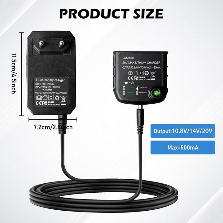 18V/20V 18V Lithium Ladegerät für Black &amp; Decker Akku BL2018 BL2018-XJ BL1518 LBXR20-OPE LBXR20 LB20