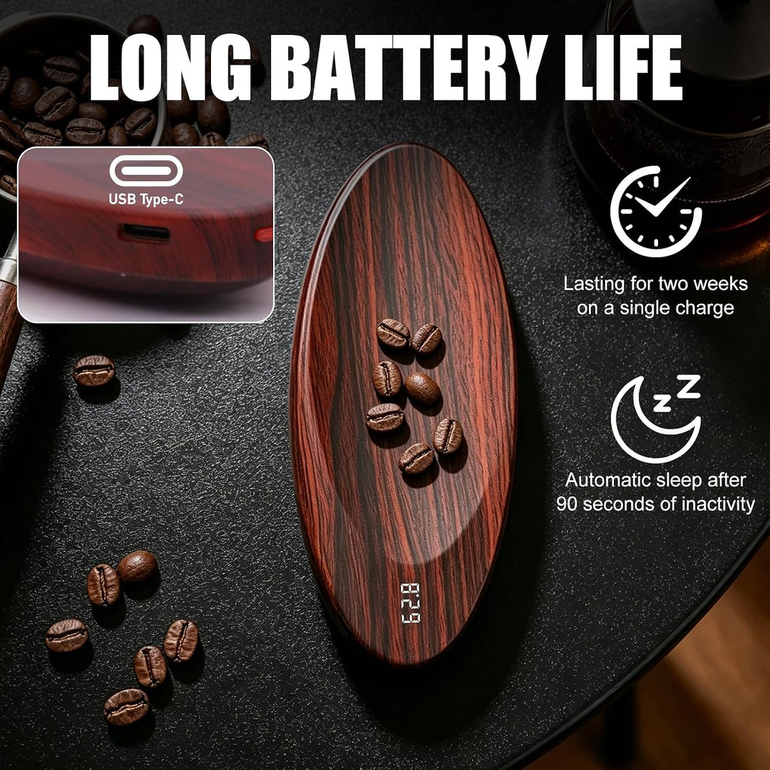 Mini Kaffewaage, Digitale Küchenwaage, Präzisionswaage 0.1g/200g, Tragbare Digitale Küchenwaage für