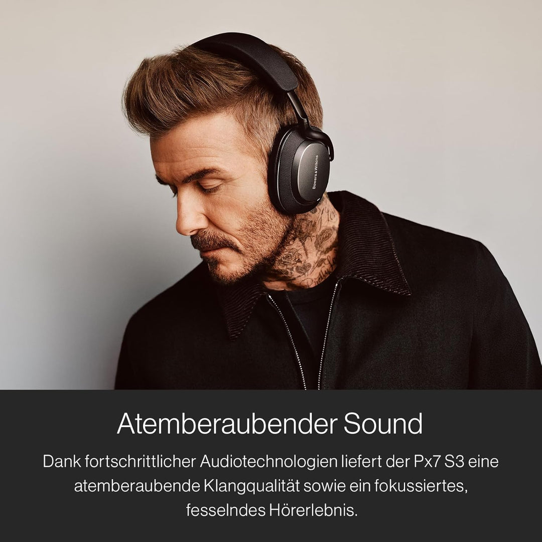 Bowers & Wilkins Px7 S3 Over-Ear-Kopfhörer mit Geräuschunterdrückung, kabellos, aptX™ Lossless, Schn