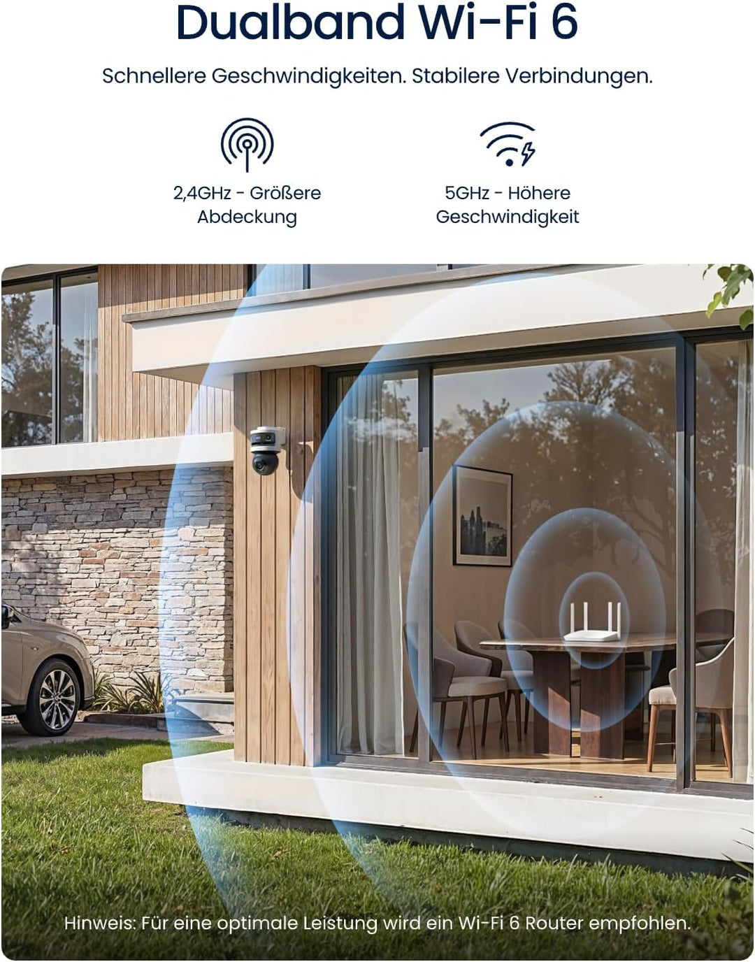 Reolink Überwachungskamera Aussen, 10MP+8MP Dreifachobjektiv, OMVI 3i WiFi | 10MP 180° Panorama &amp; 4K
