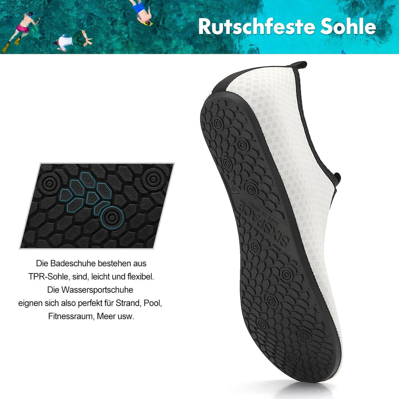 Sixspace Badeschuhe Wasserschuhe Strandschuhe Schnell Trocknend Schwimmschuhe Breathable Aquaschuhe