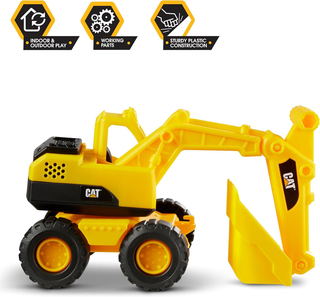 CatToysOfficial CAT Construction Fleet 10" Baggerspielzeug – Alter 3+ echte funktionierende Teile, S
