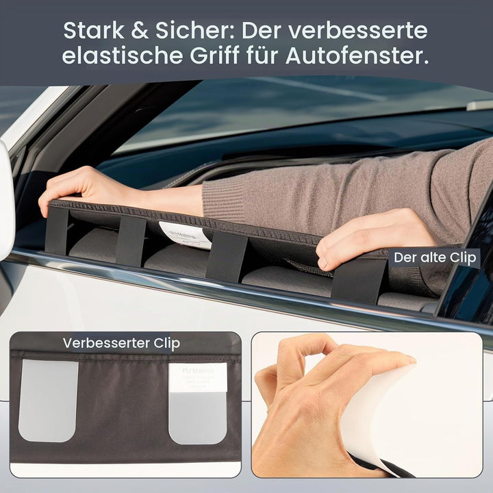 Hundetürschutz aus PU-Leder, extra gross, wasserdicht, kratzfest, verstellbarer Saugnapf, passend fü