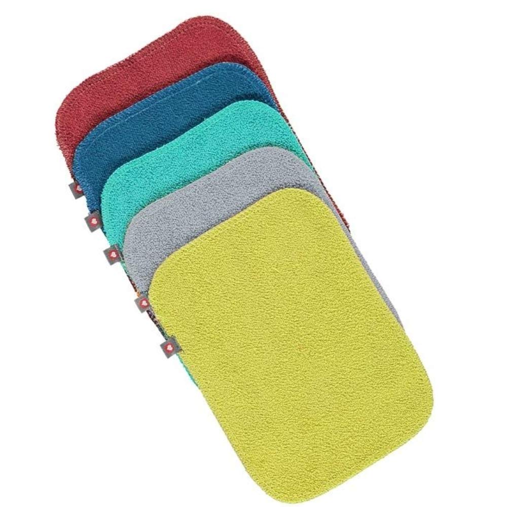 Close Popin Wiederverwendbare Bambus-Tücher, 10 x waschbare Babytücher, 20 x 15 cm, Farben, extra we
