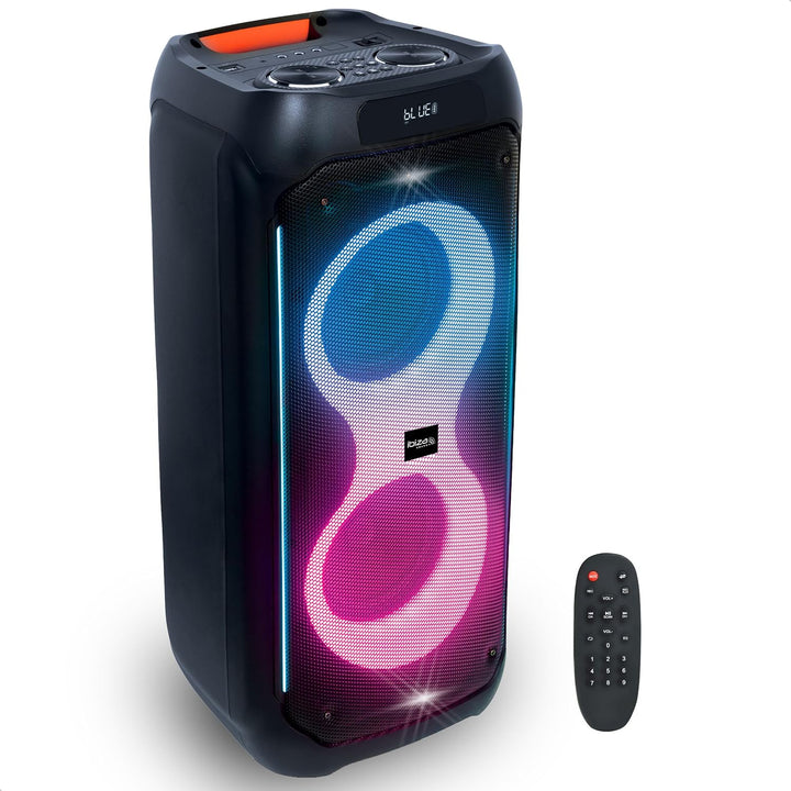 Ibiza - COLUMBA800 - Leistungsstarker 2x8/20cm Akku-Lautsprecher - Bluetooth, Micro-SD, USB, Aux, 2