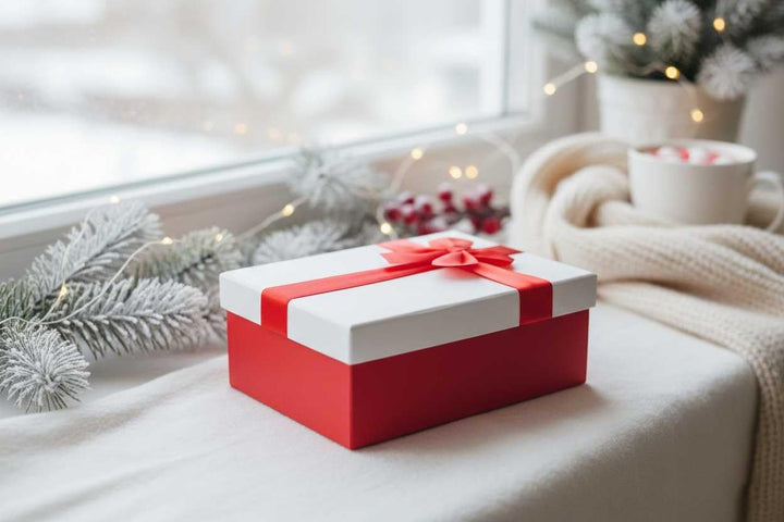 Emartbuy Set Mit 3 Starre Geschenkbox, Red Box Mit Sahne Deckel, Braunen Und Roten Schleife Rechteck