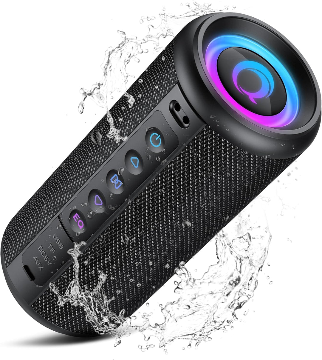Bluetooth Lautsprecher, 2026 Musikbox Bluetooth 5.4 mit RGB Lichter, Tragbarer Lautsprecher Freispre