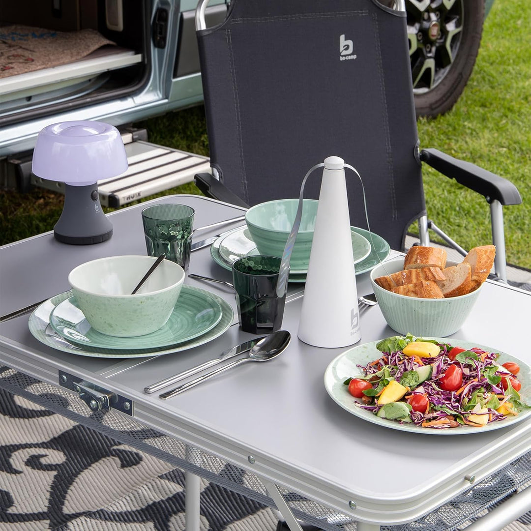Bo-Camp Melamin Campinggeschirr Set Mix&Match Essgeschirr Teller Becher 16tlg Grün, Grün