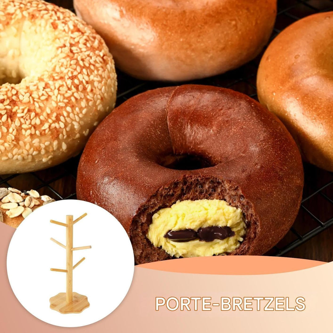 Générique Brezelständer, Wurstständer aus Holz, Thekenständer in Baumform für Wurst und Donuts