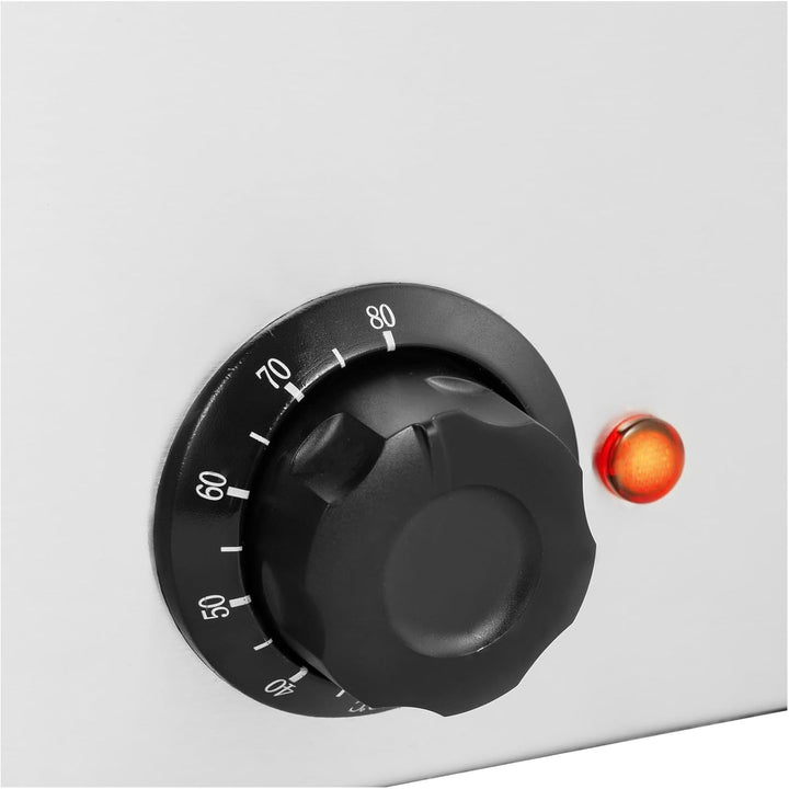 Royal Catering RCBM_GN1/3 Bain Marie 600 W 3 GN 1/3 Ablasshahn Wasserbad Speisenwärmer