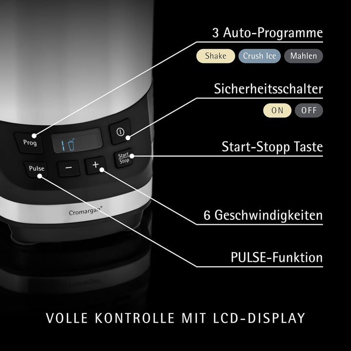 WMF Kult Pro Multifunktionsmixer Hochleistungsmixer, 30.000 U/min, Smoothie Maker, Standmixer, Ice-C