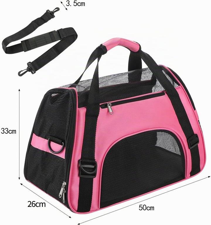 Hundetasche Netzgewebe Atmungsaktiv Katzentransportbox Faltbar Hundetragetasche Waschbar Matte Klein