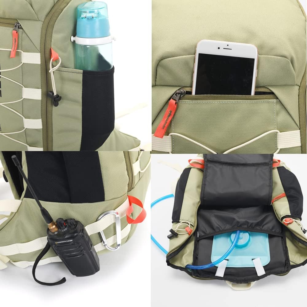 Bseash 40L Leichter wasserdichter Wanderrucksack mit Regenschutz, Outdoor Sport Reise Tagesrucksack