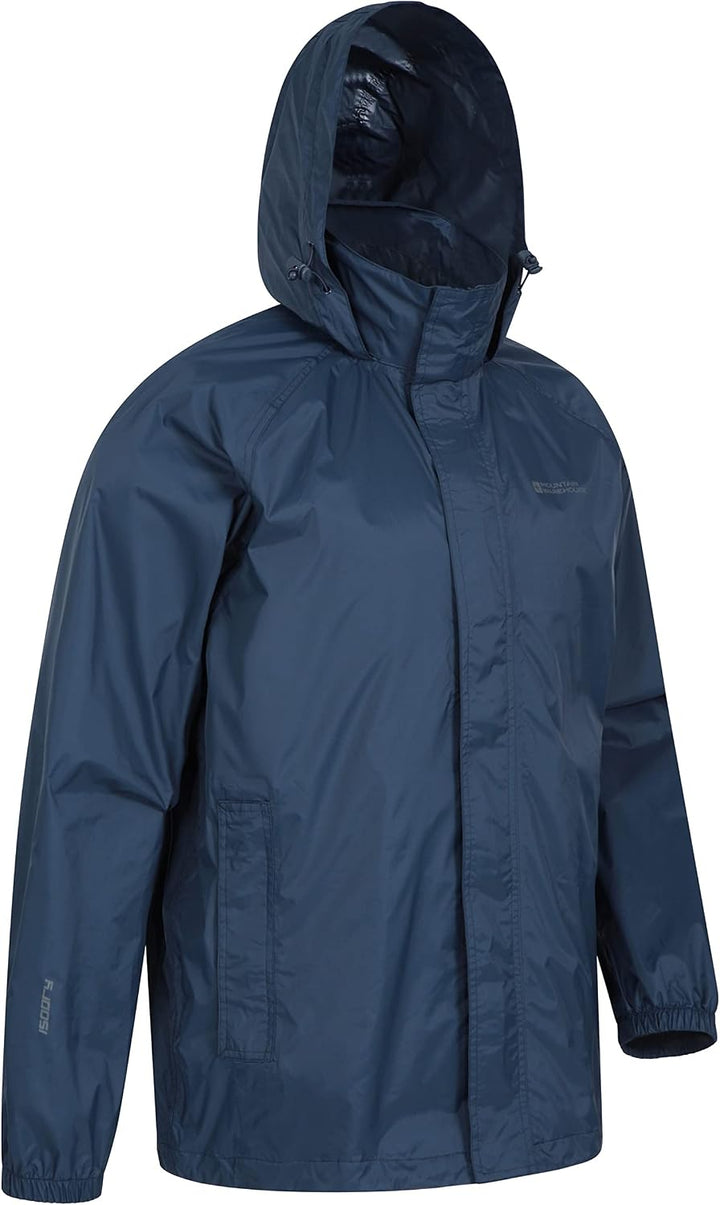 Mountain Warehouse Pakka Herren Wasserdicht Leichte verpackbare Regen Renn Sport Jacke XXS Marinebla