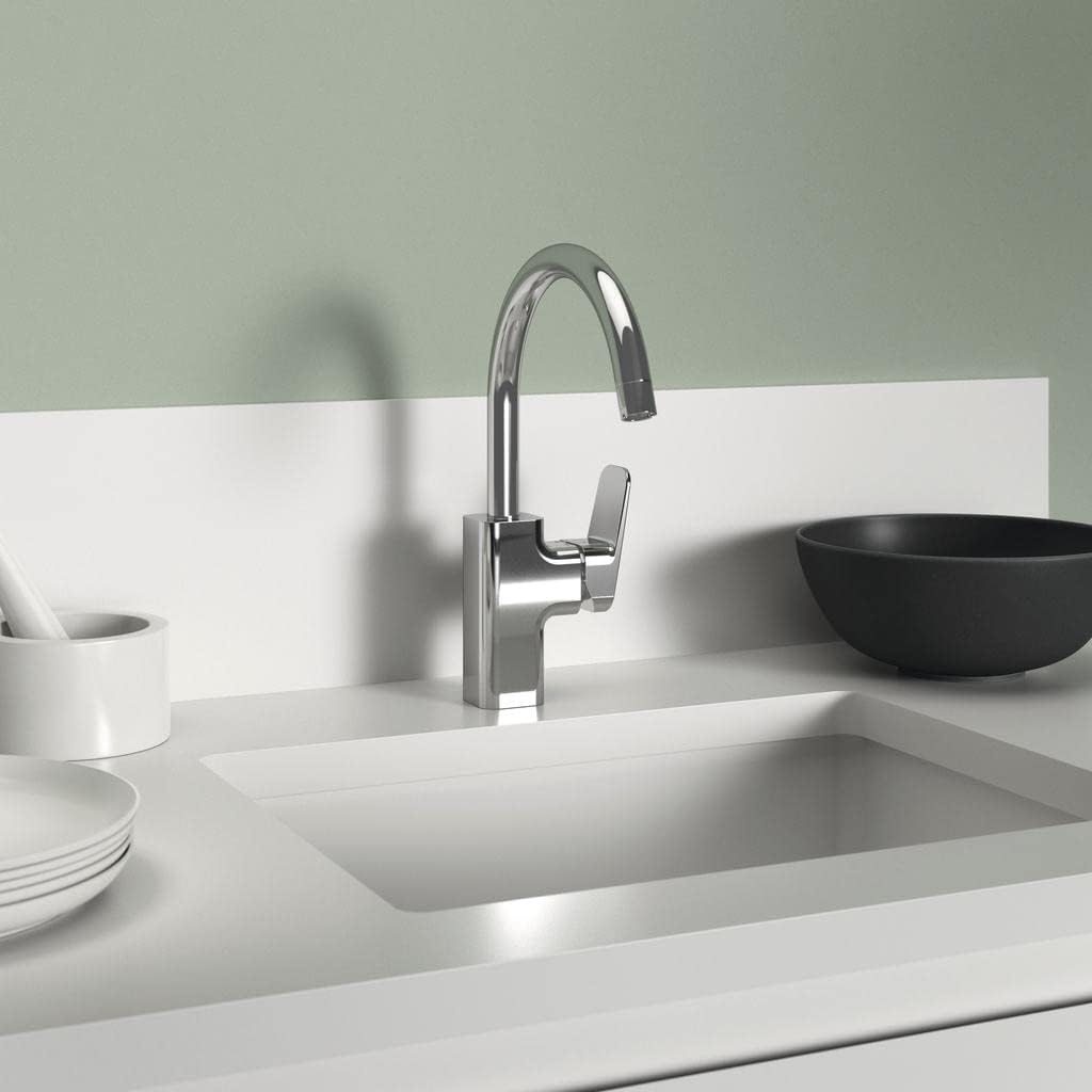 Ideal Standard BD335AA Ceraplan Küchenarmatur Niederdruck hoher Auslauf ohne Handbrause Niederdruck,
