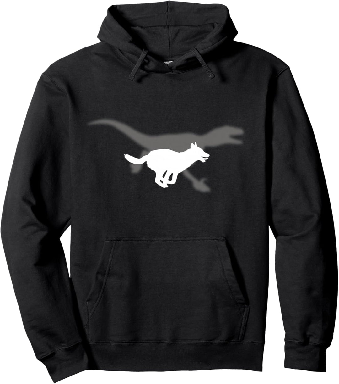 Belgischer Malinois Velociraptor Maliraptor Running Shadow Pullover Hoodie