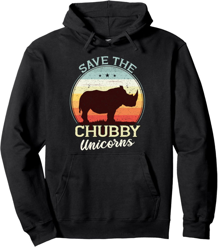 Save The Chubby Unicorns Nashorn Rhinozeros Geschenk Pullover Hoodie