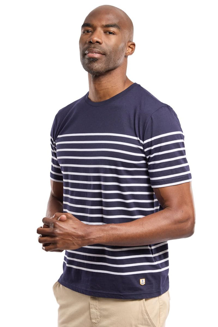 Armor Lux Herren Marinière Etel Héritage Homme T-Shirt S Mehrfarbig (600 Navire/Blanc 600), S Mehrfa