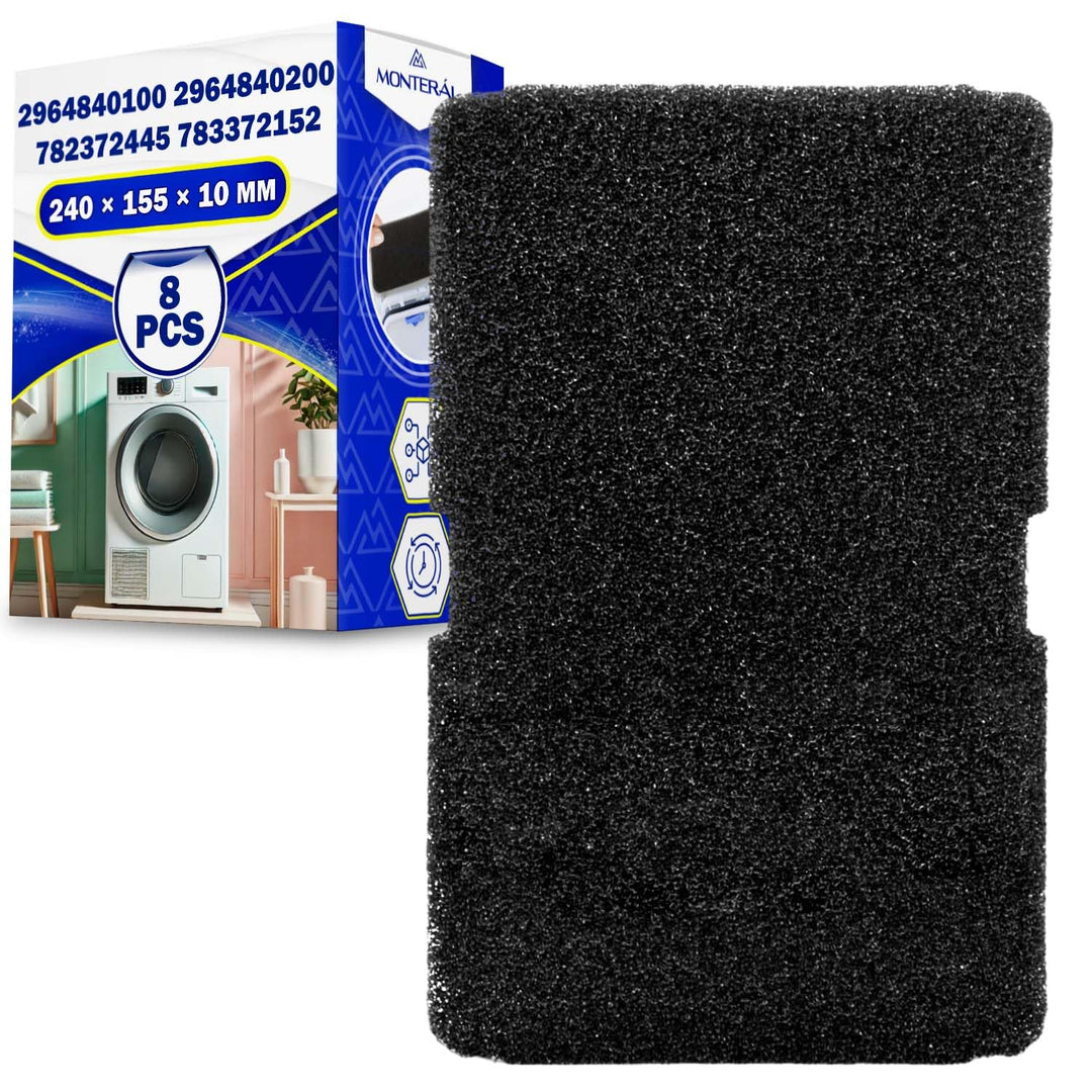 8 Stück Trockner Filter 240x155x10 mm mit dem Originalcode 2964840100 2964840200 für Beko 782372445