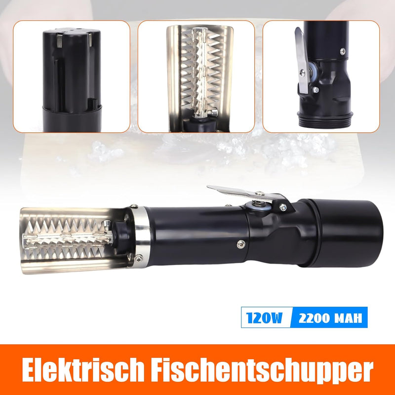 NadineDutol 120W Fischschupper Elektrisch Edelstahl Elektrischer Fischschupper Entferner Automatisch