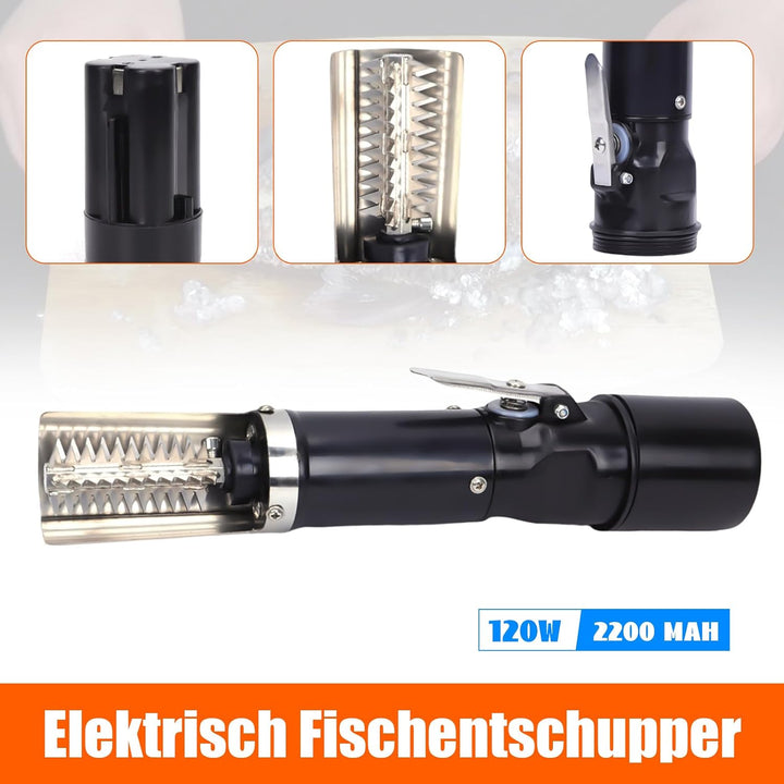 Elektrische Fischschupper kabelloser Edelstahl Fisch Skala Entferner, Scaler Reiniger Werkzeug Fisch