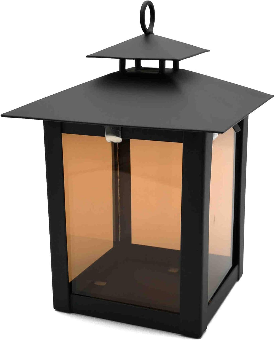 Grablaterne, Grableuchte ideal für Urnengrab aus Stahl, schwarz matt mit Echtglasscheibe inkl. 3 tlg