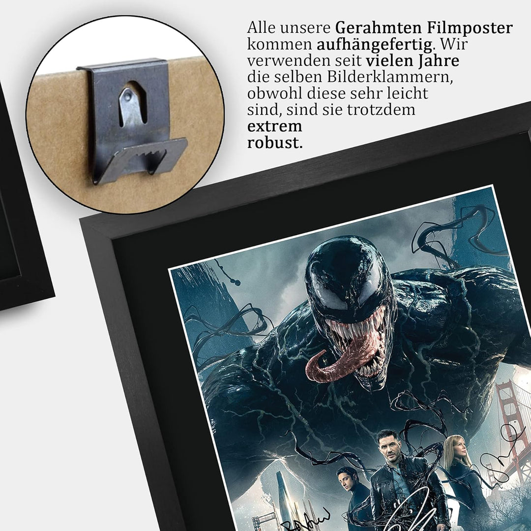 HWC Trading Venom Die Darsteller Tom Hardy Riz Ahmed Geschenke Printed Poster Autogramm Bild für Fil