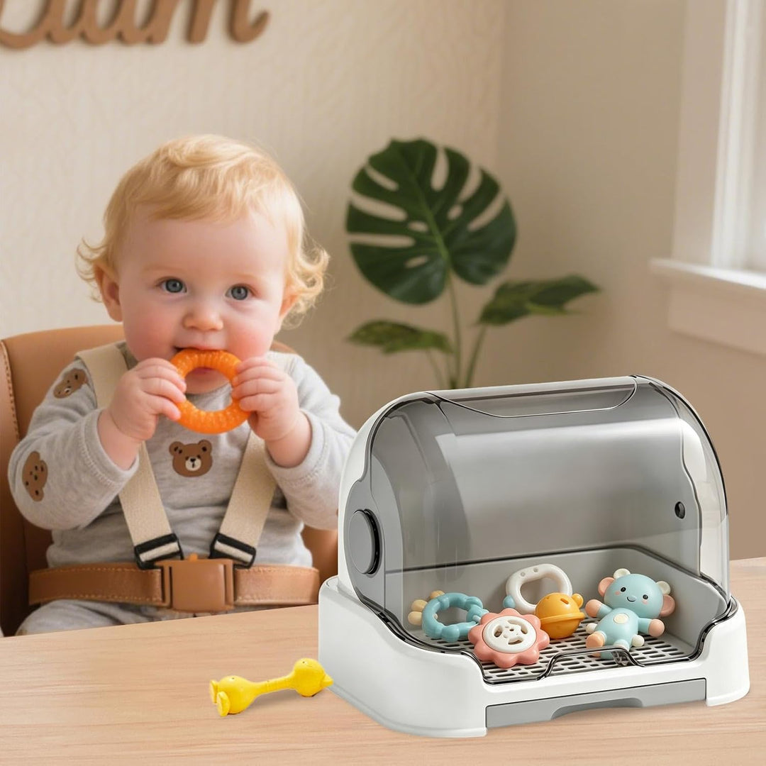 Babyflaschen Aufbewahrung,Milchflaschen Organizer Für Arbeitsplatte Mit Abtropfschale | Staubdichte