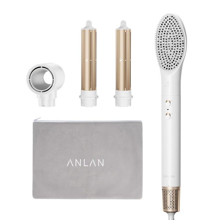 ANLAN 4 in 1 Föhnbürste MultiStyle Haarstyling Geräte Air Styler with Haartrockner, Glättbürste, Loc