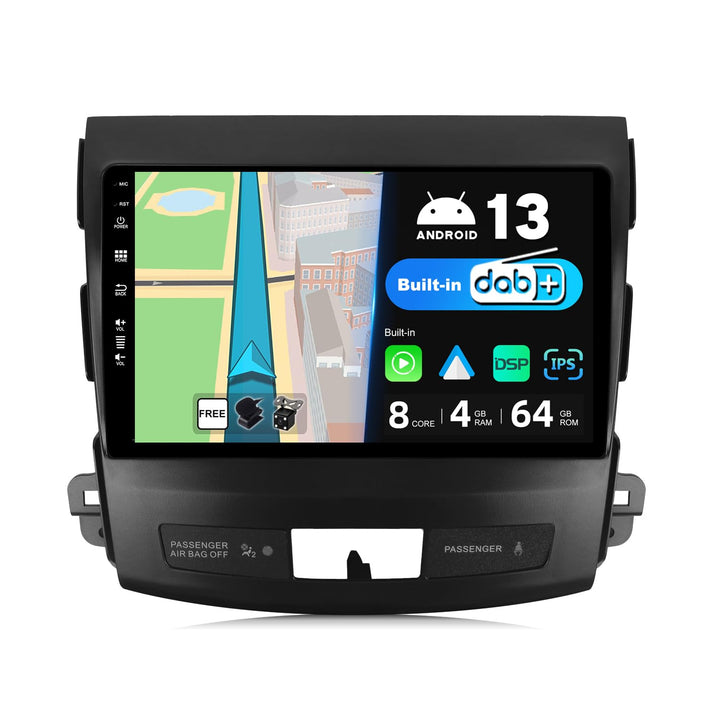 JOYX - Android 13 IPS Autoradio Passt für Mitsubishi Outlander (2008-2015) - Eingebaut DAB/DSP/Carpl