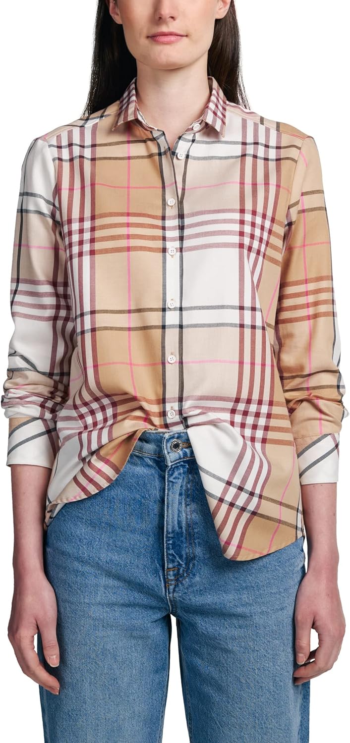eterna Langarm Bluse Modern Classic kariert