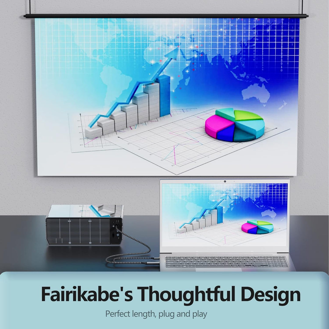 fairikabe HDMI auf USB C Kabel 4K @ 60Hz, HDMI auf USB Typ C Adapterkabel 2,0m mit USB Stromkabel, k