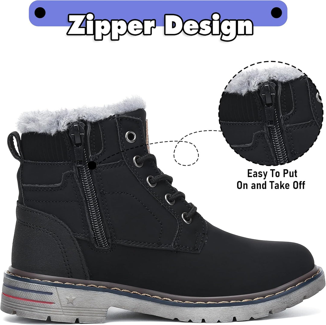 Mishansha Winterschuhe Kinder Warme Stiefeletten Gefüttert Winterstiefel Jungen Mädchen Schneestiefe