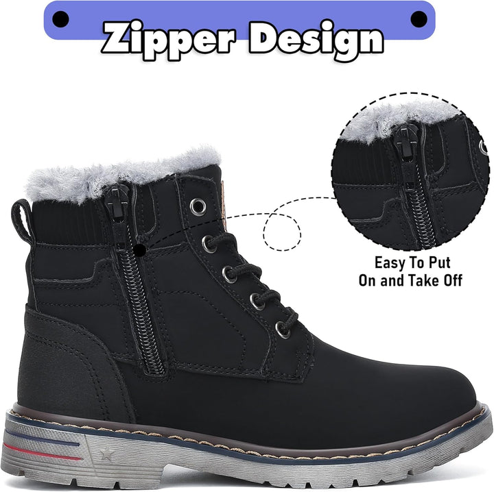 Mishansha Winterschuhe Kinder Warme Stiefeletten Gefüttert Winterstiefel Jungen Mädchen Schneestiefe