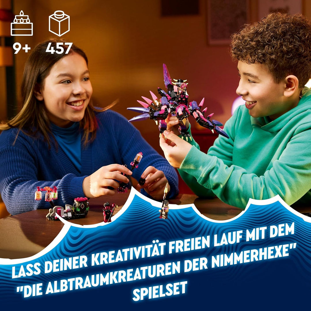 LEGO DREAMZzz 3-in-1 Die Albtraumkreaturen der Nimmerhexe, magisches Kinderspielzeug, baubarer Kesse