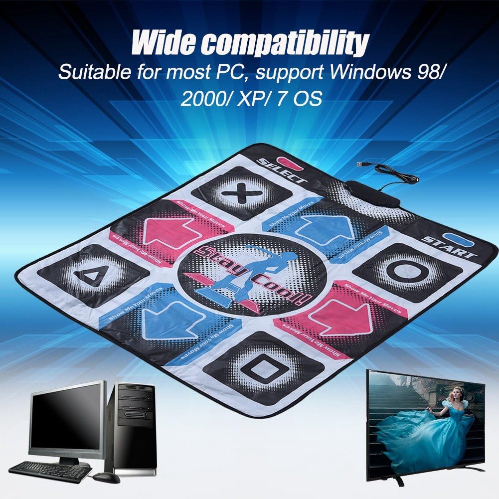 rutschfeste TV Tanzmatte DDR Dancing Pad Blanket Game für XP / 7/10 OS mit USB Schnittstelle