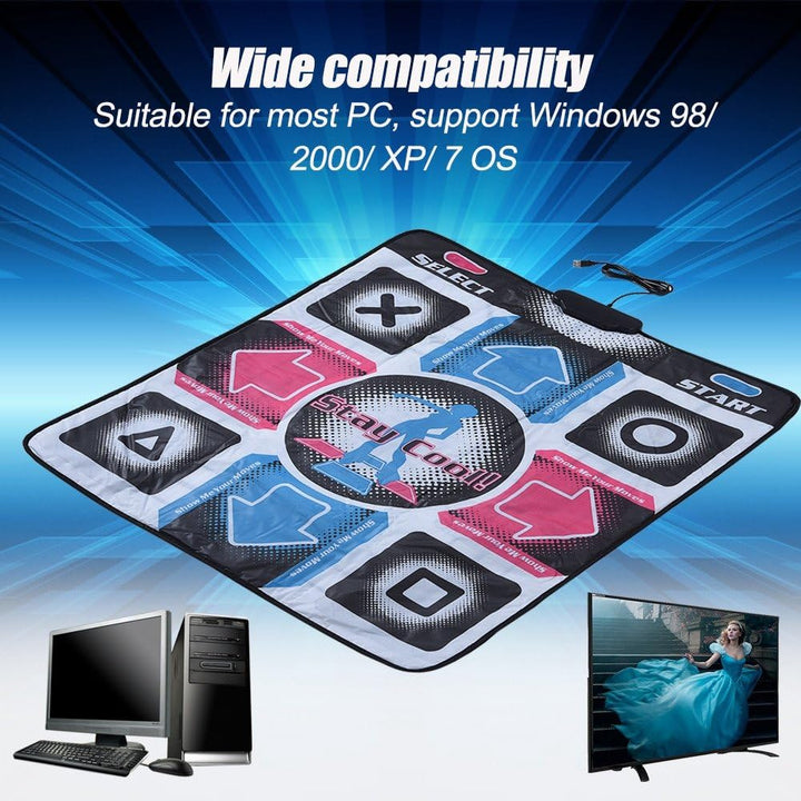 rutschfeste TV Tanzmatte DDR Dancing Pad Blanket Game für XP / 7/10 OS mit USB Schnittstelle