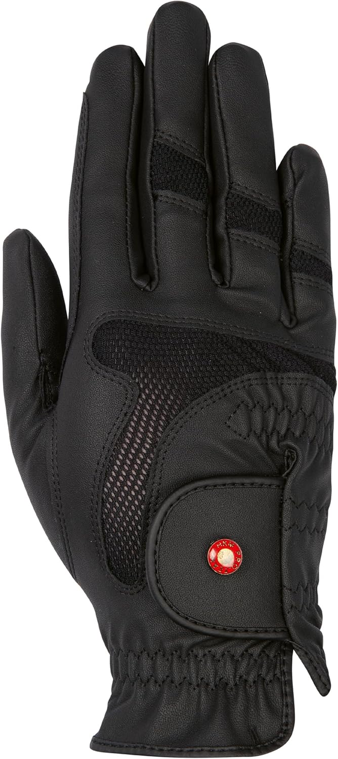 HKM Reithandschuh -Professional Air mesh- M (20-22 cm) Schwarz, M (20-22 cm) Schwarz