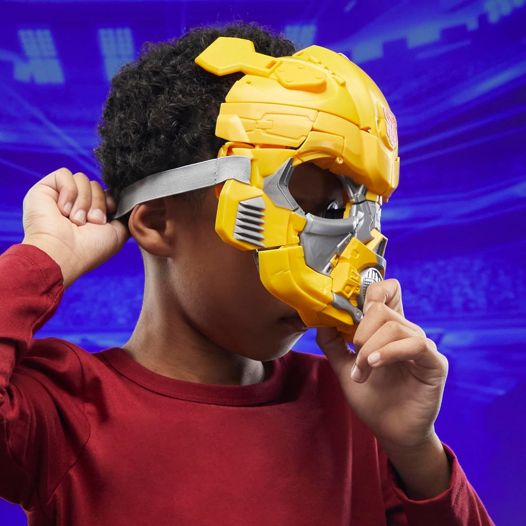 Transformers One 2-in-1 Bumblebee B-127 Maske und Action-Figur, verwandelbar in 15 Schritten, Rollen