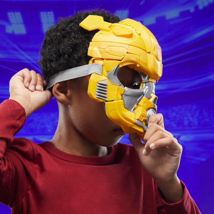 Transformers One 2-in-1 Bumblebee B-127 Maske und Action-Figur, verwandelbar in 15 Schritten, Rollen