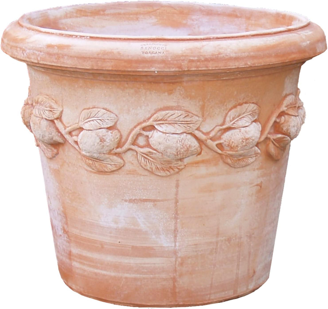 Blumentopf Pflanzgefäss Übertopf Terracotta FROSTFEST QUALITÄTSWARE Conca LIMONI (48cm), 48cm