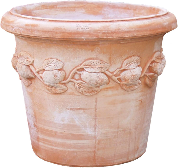 Blumentopf Pflanzgefäss Übertopf Terracotta FROSTFEST QUALITÄTSWARE Conca LIMONI (48cm), 48cm