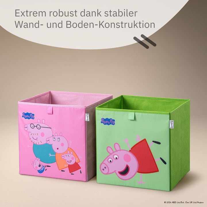 LIFENEY meets Peppa Wutz Aufbewahrungsboxen für Kinder 2er Set – Box-Set mit Peppa Pig Motiven zur A