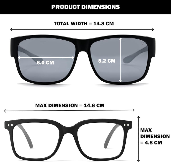 Polarisiert Überzieh Sonnenbrille mit Antireflex, Überbrille Sonnenbrille für Brillenträger, Ultrale