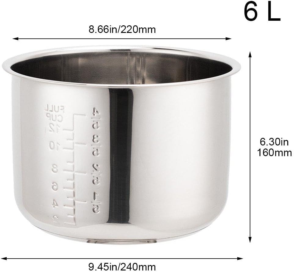 Innenkochtopf Innentopf Ersatz Edelstahl Reiskocher Liner Reiskochbehälter Reiskocher Zubehör