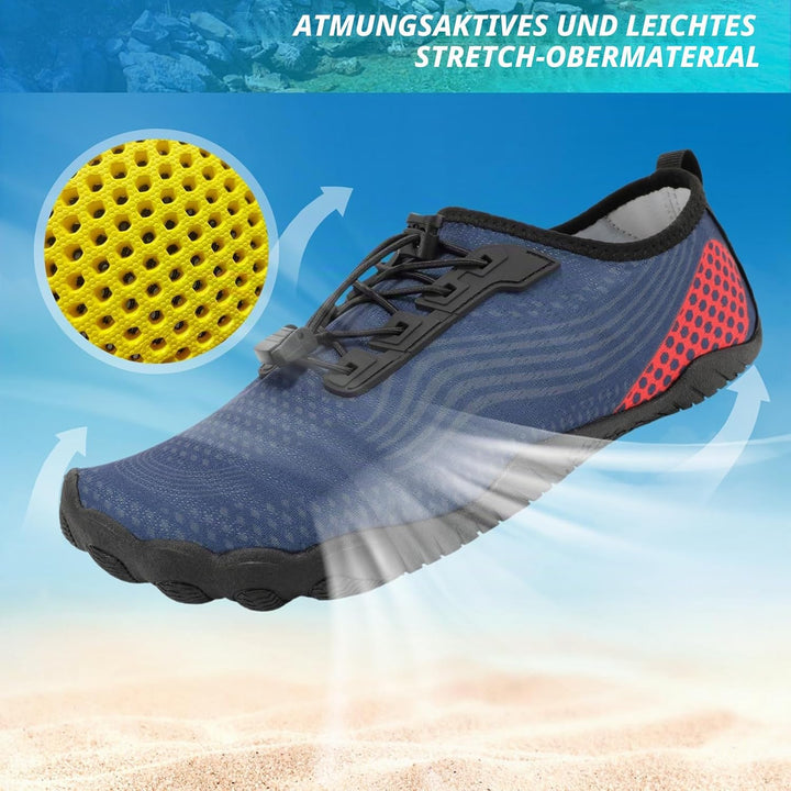 ZHR Badeschuhe Herren Damen rutschfest Barfussschuhe Leicht Schnell Trocknend Wasserschuhe Schwimmsc