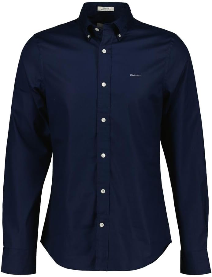 GANT Herren Slim Pinpoint Oxford Shirt Klassisches Hemd, M Marine